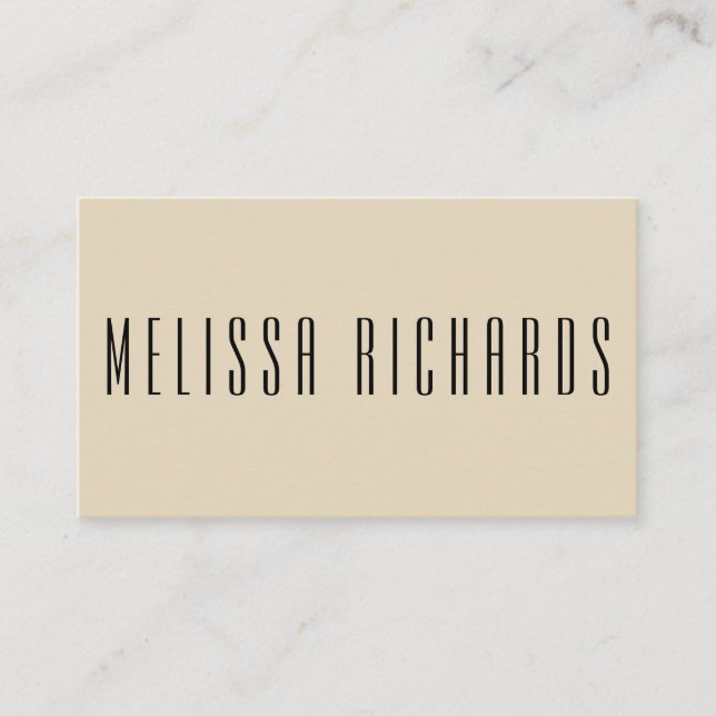 Classic Minimalist Black and White Business Card (Front)