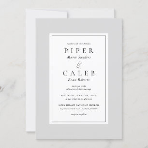 Classic Minimalist Border Wedding Invitation