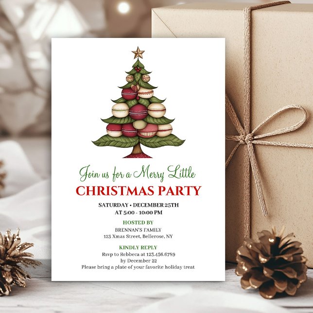 Classic minimalist Christmas tree holiday invite (Classic minimalist Christmas tree holiday invite)