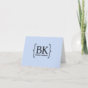 Classic Minimalist Custom Monogram  Thank You Card