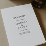 Classic Minimalist Folded Wedding Program Programme<br><div class="desc">This classic minimalist folded wedding program is great for a simple and elegant wedding. The black and white vintage typography gives it a classy formal touch. Keep it as is,  or choose to personalise it with artwork or graphics of your choice.</div>