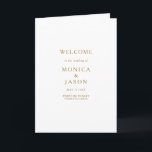 Classic Minimalist Gold Folded Wedding Program Programme<br><div class="desc">This classic minimalist gold folded wedding program is great for a simple and elegant wedding. The gold vintage typography gives it a classy formal touch. Keep it as is,  or choose to personalize it with artwork or graphics of your choice.</div>