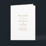 Classic Minimalist Gold Folded Wedding Program Programme<br><div class="desc">This classic minimalist gold folded wedding program is great for a simple and elegant wedding. The gold vintage typography gives it a classy formal touch. Keep it as is,  or choose to personalize it with artwork or graphics of your choice.</div>