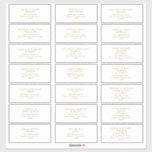 Classic Minimalist Gold Guest Address Labels<br><div class="desc">These classic minimalist gold guest address labels are great for a simple and elegant wedding. The gold vintage typography gives it a classy formal touch. Keep it as is,  or choose to personalise it with artwork or graphics of your choice.</div>
