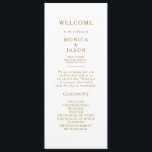 Classic Minimalist Gold Wedding Program Programme<br><div class="desc">This classic minimalist gold wedding program is great for a simple and elegant wedding. The gold vintage typography gives it a classy formal touch. Keep it as is,  or choose to personalise it with artwork or graphics of your choice.</div>