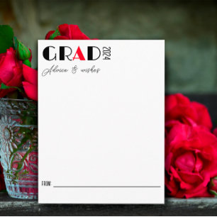 Classic Minimalist Graduation white Enclosure Card