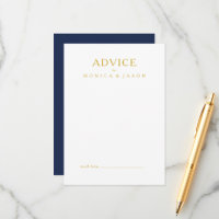 Classic Minimalist Navy Blue | Gold Wedding
