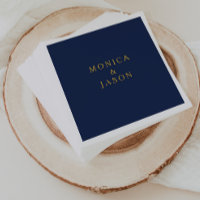 Classic Minimalist Navy Blue | Gold Wedding