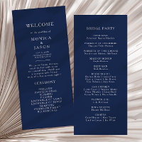 Classic Minimalist Navy Blue | Silver Wedding