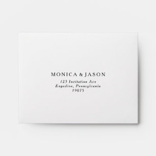Classic Minimalist Self Addressed RSVP Envelope
