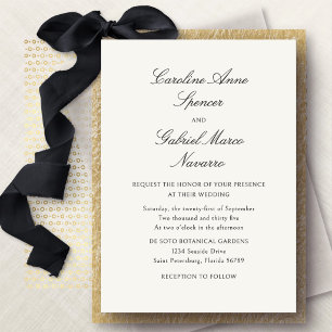Classic Minimalist Simplistic Wedding Invitation