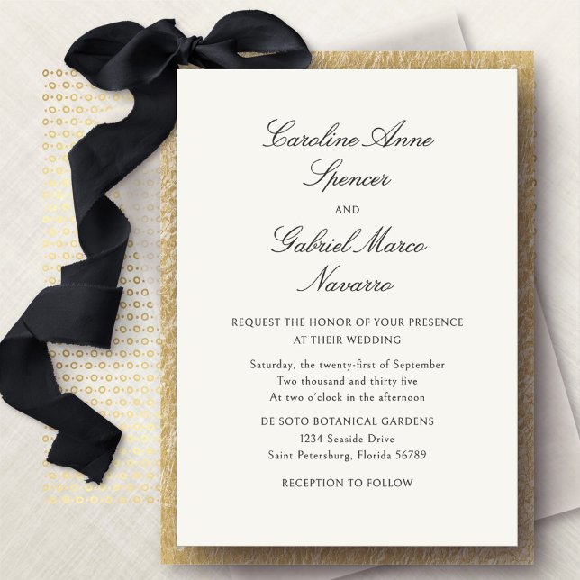 Classic Minimalist Simplistic Wedding Invitation (Creator Uploaded)