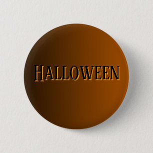 Classic Minimalist Terracotta Halloween Button Pin