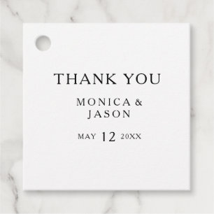 Classic Minimalist Thank You Favour Tags