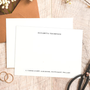 Classic Minimalist Typography Stationery Card