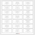 Classic Minimalist Wedding Guest Address Labels<br><div class="desc">These classic minimalist wedding guest address labels are great for a simple and elegant wedding. The black and white vintage typography gives it a classy formal touch. Keep it as is,  or choose to personalise it with artwork or graphics of your choice.</div>