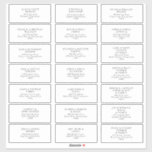 Classic Minimalist Wedding Guest Address Labels<br><div class="desc">These classic minimalist wedding guest address labels are great for a simple and elegant wedding. The black and white vintage typography gives it a classy formal touch. Keep it as is,  or choose to personalise it with artwork or graphics of your choice.</div>