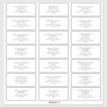 Classic Minimalist Wedding Guest Address Labels<br><div class="desc">These classic minimalist wedding guest address labels are great for a simple and elegant wedding. The black and white vintage typography gives it a classy formal touch. Keep it as is,  or choose to personalise it with artwork or graphics of your choice.</div>