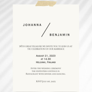 Classic Minimalist Wedding Invitation
