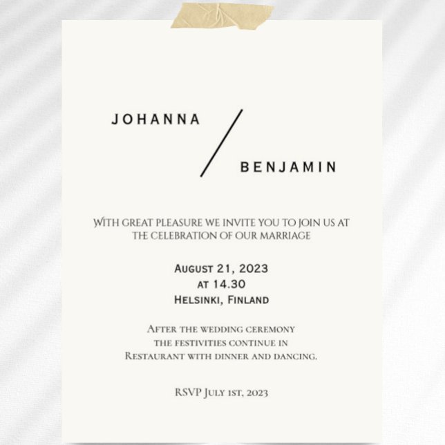 Classic Minimalist Wedding Invitation (Creator Uploaded)