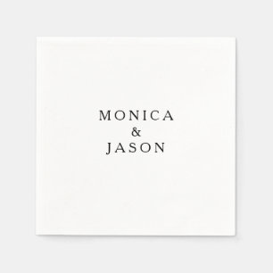 Classic Minimalist Wedding Napkins