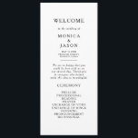 Classic Minimalist Wedding Program Programme<br><div class="desc">This classic minimalist wedding program is great for a simple and elegant wedding. The black and white vintage typography gives it a classy formal touch. Keep it as is,  or choose to personalise it with artwork or graphics of your choice.</div>