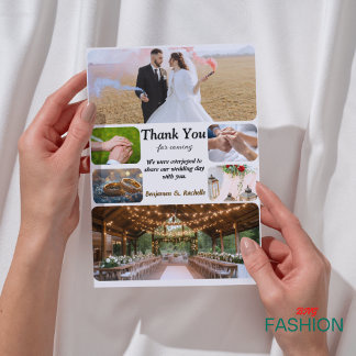 Classic Minimalist Wedding Thank You Card W note