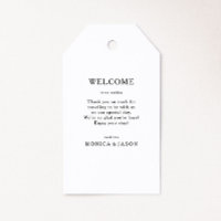 Classic Minimalist Wedding Welcome Gift Tags