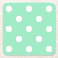 Classic Mint Green White Dots Elegant Template