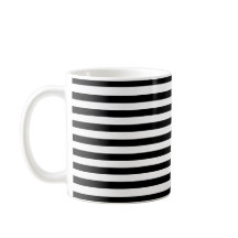 Classic Modern Black and White Horizontal Striped