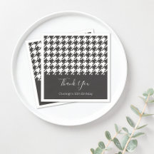 Classic Modern Black and White Houndstooth Paper