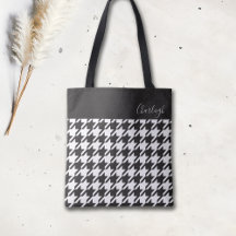 Classic Modern Black and White Houndstooth