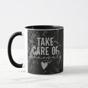 Classic Modern Black Marble Mug