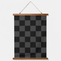 Classic Modern Black & Smoky Black Chequerboard 