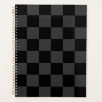 Classic Modern Black & Smoky Black Chequerboard