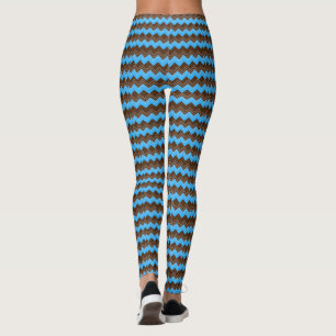Classic Modern Blue And Black  Leggings