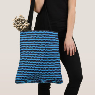 Classic Modern Blue And Black  Tote Bag