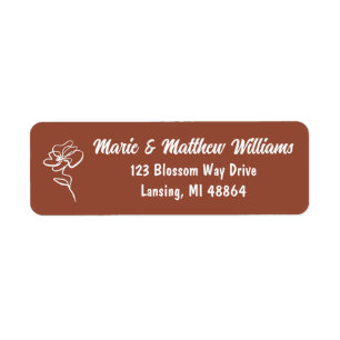 Classic & Modern Burnt Orange Wedding Address