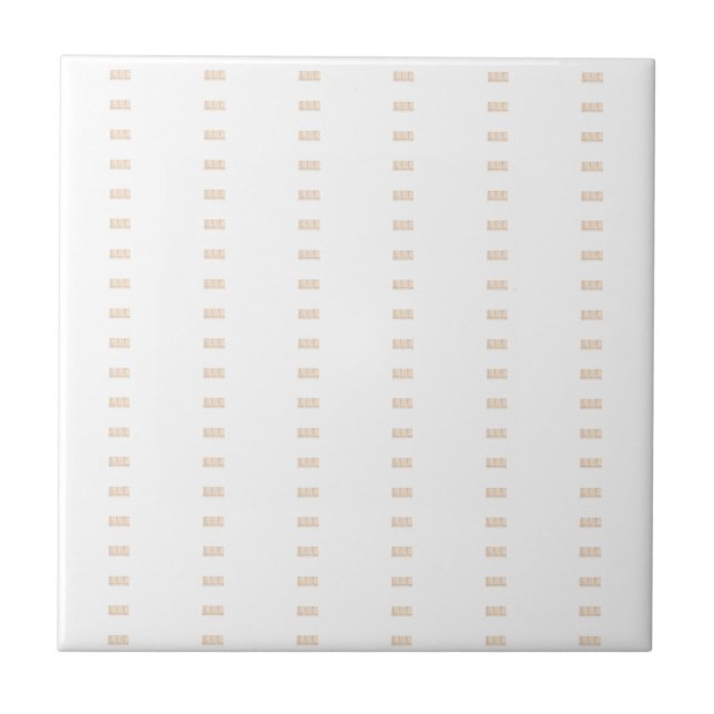 Classic Modern Ceramic Tile Beige & White Square (Front)