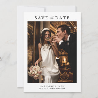 Classic Modern Chic Photo Wedding Save The Date