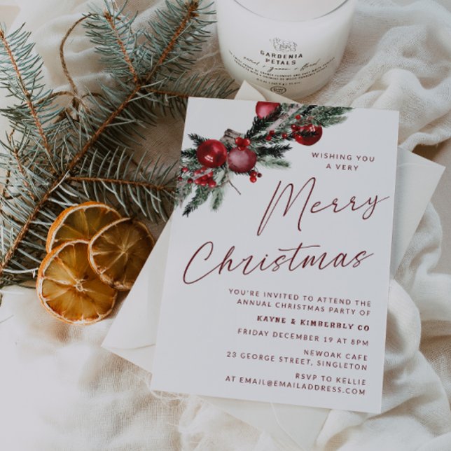Classic Modern Christmas Party Invitation (Creator Uploaded)