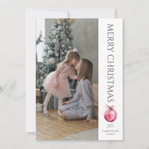 Classic Modern Christmas Photo Holiday Card