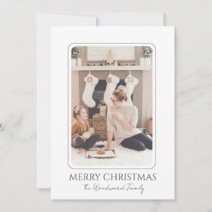 Classic Modern Christmas Photo Holiday Card