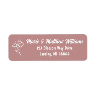 Classic & Modern Dusty Rose Wedding Address