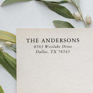 Classic Modern Family Name Return Address Self-inking Stamp