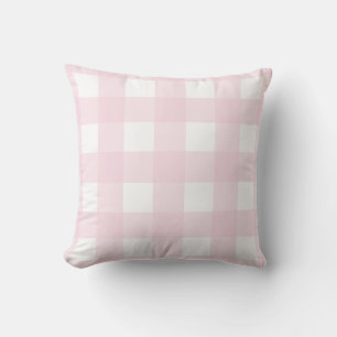 Classic Modern Farmhouse Soft Pink Buffalo Plaid Cushion