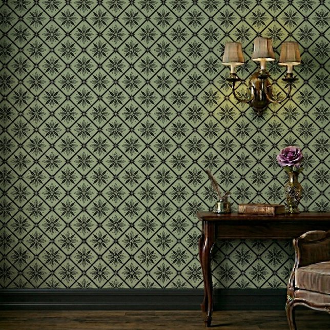 Classic Modern Floral Mustard Pattern Wallpaper (Creator Uploaded)