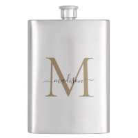 Classic Modern Gold Monogram Girly Script Name