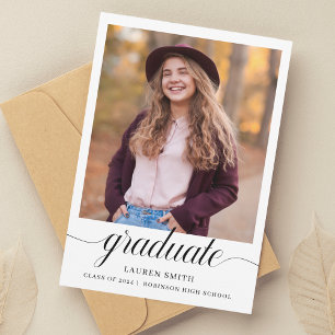 Classic Modern Graduation Announcement Card