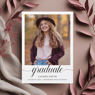 Classic Modern Graduation Announcement Card